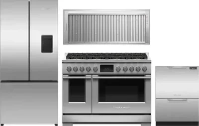4 Piece Package Includes Refrigerator, Range, Hood And Dishwasher